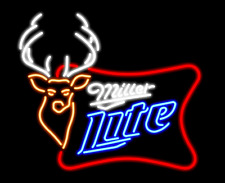 New Miller Lite Deer High Life Personalized Neon Light Sign Lamp Bar Beer Decor