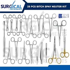 25 Pcs Bitch Spay Pack Kit Set Surgical Veterinary Instruments German Grade