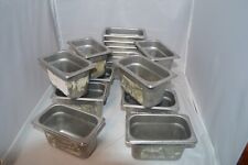 Lot Of 16 Stainless Steel Ninth Size 4 Deep Steam Table Pans 19th