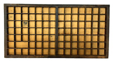 Vintage Wooden Printer Drawer Letterpress Type Set Tray Shadow Box 16.5 X 32