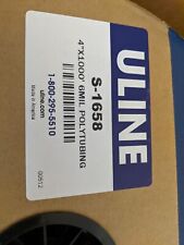 Uline 6 Mil Clear Poly Tubing 4 X 1000 S-1658 U-line Nib Unused Roll