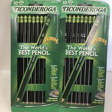 2 X Dixon Ticonderoga Premium Woodcase Pencils 2 Hb Pre-sharpened Black 10ct