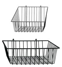 Gridwall And Wire Grid Baskets Bundle - 4 Baskets Included