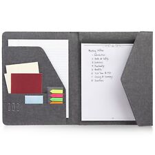 Grey Portfolio Folder Resume Legal Notebook Folio Organizer For Business 12.5x10