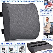 Lumbar Support Pillow Memory Foam Cushion Office Chair Car Seat Back Pain Relief