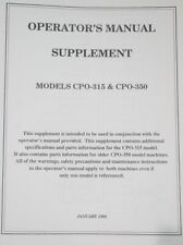 Scotchman Cpo 315 350 Cold Saw Operators Parts Manual Plus Supplement 127 Pg
