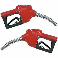 Apache 34 Inch Connection Automatic Shut Off Fuel Pump Nozzle Red 2 Pack