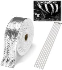 New 2 X 50adhesive Exhaust Header Pipe Wrap Heat Shield Tape Exhaust Heat Wrap