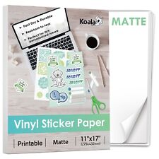 Lot Koala Printable Vinyl Sticker Paper Waterproof Matte White For Inkjet Laser