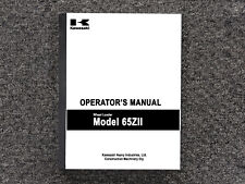 Kawasaki Wheel Loader 65zii Operator Owner Maintenance Manual