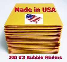 200 2 8.5x12 Yellow Kraft Bubble Mailers Padded Envelopes Bags 8.5 X 12