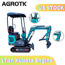 Agrotk 1 Ton Bs Kubota Engine Mini Excavator Rubber Track Backhoe Excavator