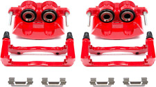 Front S4692 Pair Of High-temp Red Powder Coated Calipers