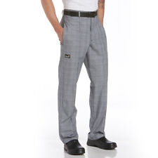 New Glenn Plaid Or Black Chef Pants 4 Pocket Chefwear Cw3640 Multiple Sizes