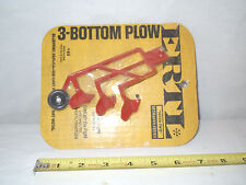 Red 3-bottom Plow On Bubble Pack By Ertl 1970s