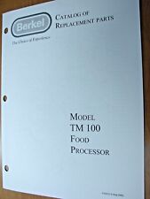 Berkel Model Tm 100 Food Processor Catalog Of Replacement Parts