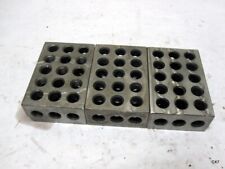 Set Of 3 1-2-3 123 Block Set Precision Matched Milling Blocks 23 Holes