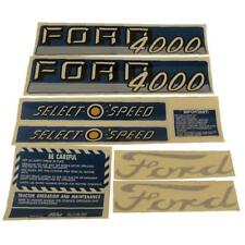 Complete Decal Set Fits Ford 4000 Tractor 4 Cyl 1962 - 1964 Select O Speed