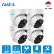 4pcs Reolink 5mp Poe Ip Security Camera Person Vehicle Detection Audio Rlc-520a