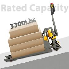 3300lb Electric Walkie Pallet Jack Truck With Lithium Battery Different Forks