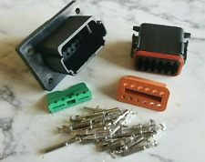 Black Deutsch 2 3 4 6 8 12 Pin Flange Connector Kit 14-16 Awg Easy Crimp