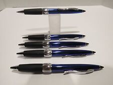 Lot Of 5 Terzetti Pointer Metal Ballpoint Pens-bluerubberized Grip