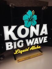  Kona Brewing Hawaii Big Wave Liquid Aloha Beer Led Sign Bar Light Habiscus