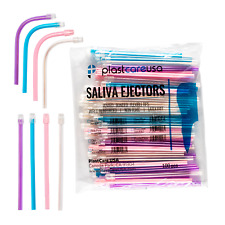 100 Assorted Dental Saliva Ejectors Ejector Disposable Suction Tips 1 Bag