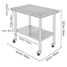 Stainless Steel Work Table 24x36in Commercial Kitchen Equipment Food Prep Table
