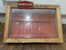 Vintage Camillus Oak Knife Store Counter Display Case Camillus Has The Edge