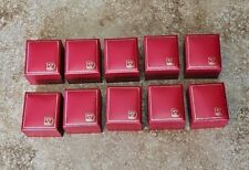 Lot Of 10 Red Leatherette Single Ring Jewelry Box With Gold Trim Free Shipping