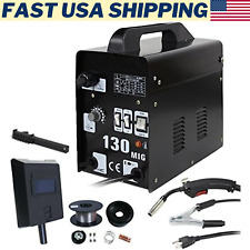Mig130 Gas-less Flux Core Wire Automatic Feed Welder Welding Machine Free Mask