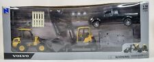Volvo New Ray 118th Scale Construction Excavator Loader Truck Trailer Set