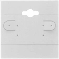 2 X 2 Plain White Hanging Earring Cards Jewelry Display Plain White