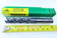 New 12 Gorilla Gm12rxl4030 Solid Carbide 4 Long Length End Mill Milling Tool