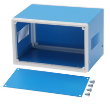 Zulkit Electronic Enclosures Blue Metal Enclosure Project Case Diy Box Junction