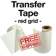Red Grid Transfer Paper Tape For Vinyl Crafts Hobby Roll 12x5 - Best Seller