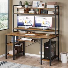 Home Office Deskcomputer Desk With Hutch Bookshelf Cpu Stand Pc Study Table