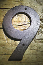 Rustic Brown Cast Iron Metal House Numbers Street Address 6 12 Inch Phone S 9