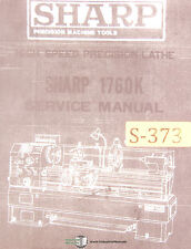 Sharp 1760k Lathe Service And Parts Manual