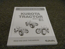 Kubota M6s-111 M6l-111 M6h-101 Tractor User Owner Operator Maintenance Manual
