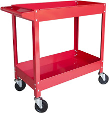 29 In X 15 In 2 Shelf Steel Service Cart 200 Lb Capacity Tool Service Push Cart