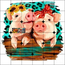 Sublimation Print Western Pigs Ready To Press Heat Transfer