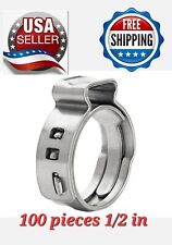 Pack Of 100 12 Inch Pex Style Pinch Clamps Pex Cinch Rings Stainless Steel