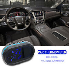 Car Digital Lcd Auto Car Temperature Thermometer Clock Voltage Meter Monitor