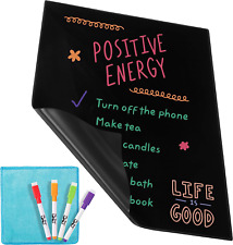 - Magnetic Black Dry Erase Board For Fridge 4 Chalk Markers Board For Messages
