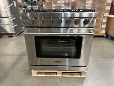 36 In. Gas Range 6 Burners Stainless Steel Open Box Cosmetic Imperfections