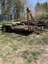 Tandem Axle Equipment Utility Trailer 77 X 16 Long Two Tires Needed No Title
