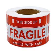 Hybsk 3x5 Inch Handle With Care This Side Up Fragile Stickers Adhesive Label ...