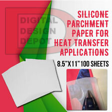 Silicone Parchment Paper For Heat Transfer Applications 8.5x11 100 Sheets